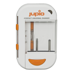 Jupio Cargador Universal Li-Ion +AA/AAA+USB | Cargador multifunción para baterías de cámaras y pilas recargables