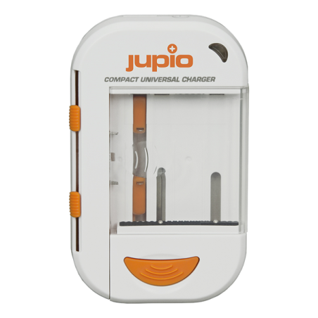 Jupio Cargador Universal Li-Ion +AA/AAA+USB | Cargador multifunción para baterías de cámaras y pilas recargables