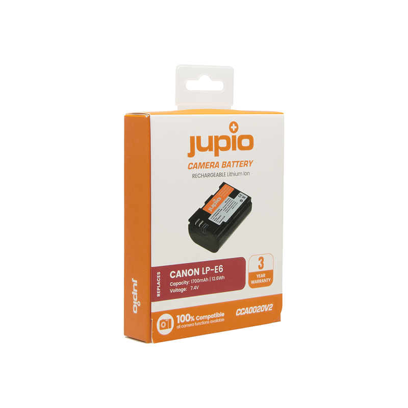 Jupio Batería Canon LP-E6 | Batería compatible de alto rendimiento para cámaras Canon EOS