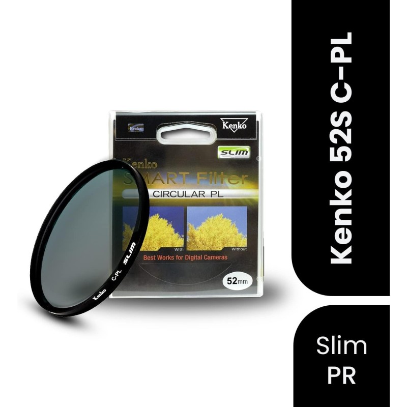 Kenko PLC Smart Slim 52mm | Filtro polarizador circular multicapa para lentes de 52mm