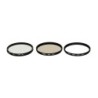 Hoya Filtros DFK49 II (UV, PLC, ND) 49mm | Kit de filtros para cámaras con rosca de 49mm: UV, CPL y ND