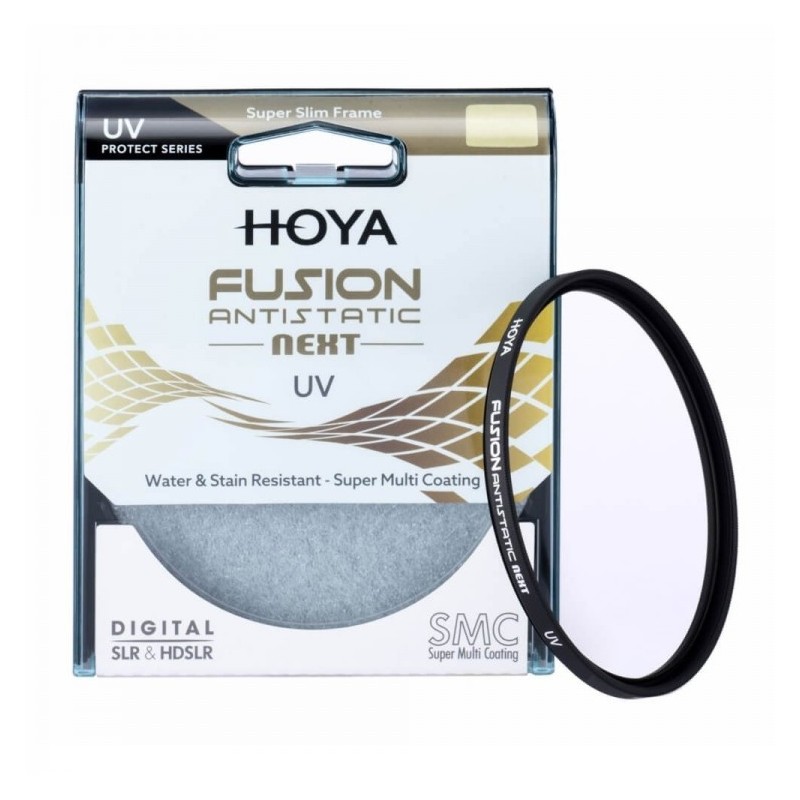 Hoya Filtro UV Fusion Antiestático Next 77mm | Filtro UV profesional con tratamiento repelente de polvo y agua