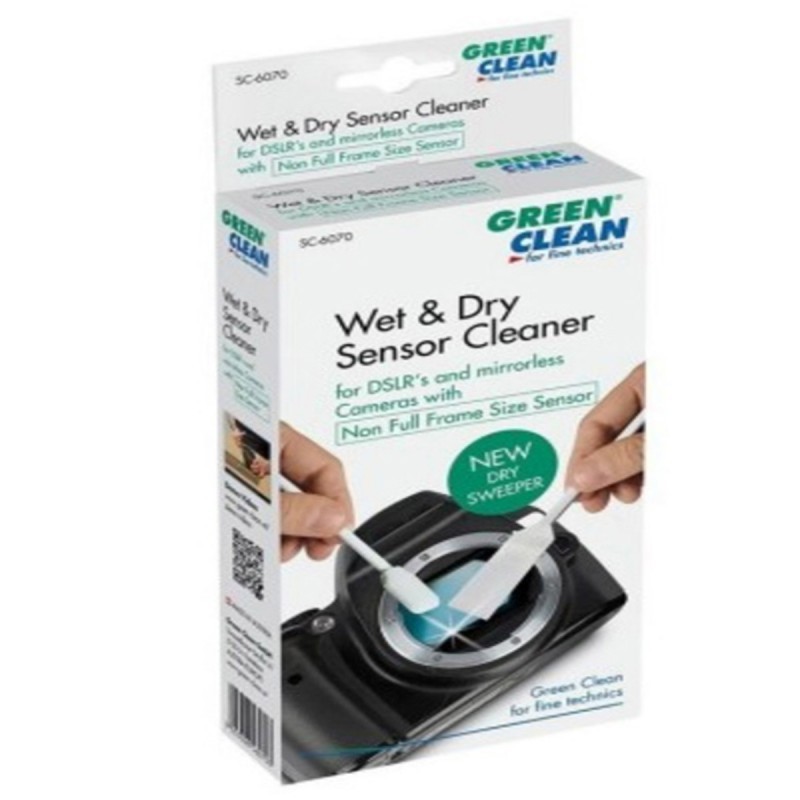 Greenclean Wet Dry Swab No Full Frame 25 Unidades | Bastones de limpieza para sensores APS-C, no aptos para Full Frame