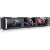 Feelworld T51 Monitor | Monitor triple de 5” para rack de estudio con entrada HDMI y SDI, ideal para multicámara
