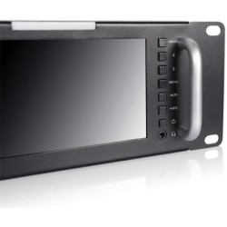 Feelworld T51 Monitor | Monitor triple de 5” para rack de estudio con entrada HDMI y SDI, ideal para multicámara