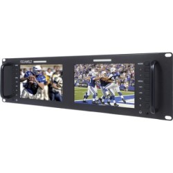 Feelworld D71H Monitor | Monitor doble HDMI de 7" para montaje en rack con entradas independientes y control profesional