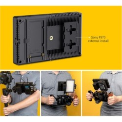 Feelworld Monitor 7" F7 Pro | Monitor Full HD con montura F970 y entrada 4K HDMI para grabación profesional
