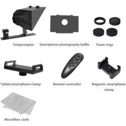 Feelworld Teleprompter TP13A | Teleprompter profesional de 13.3” para cámaras DSLR, mirrorless y ENG con pantalla incluida