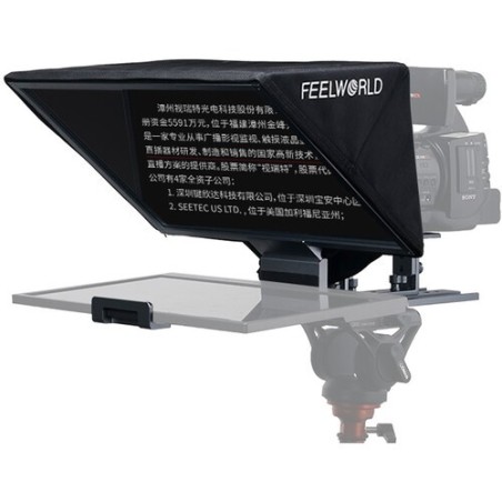 Feelworld Teleprompter TP16 | Teleprompter profesional de 15.6” con entrada HDMI y control remoto para presentaciones y grabació