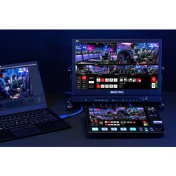Feelworld L4 Mezclador de Video | Switcher profesional HDMI con 4 canales, multiview y streaming USB para directo