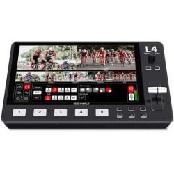 Feelworld L4 Mezclador de Video | Switcher profesional HDMI con 4 canales, multiview y streaming USB para directo