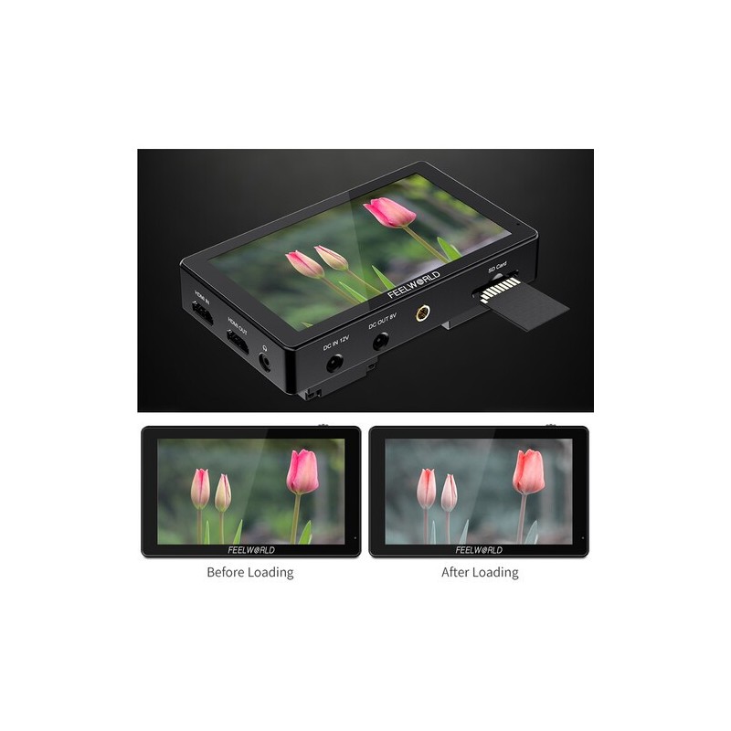 Feelworld Monitor LUT5 5" | Monitor táctil 4K HDMI de 5” con brillo de 3000 nits para grabación en exteriores