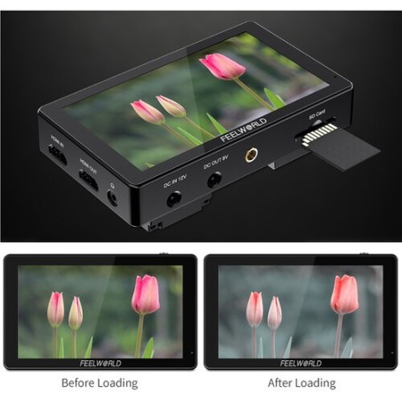 Feelworld Monitor LUT5 5" | Monitor táctil 4K HDMI de 5” con brillo de 3000 nits para grabación en exteriores