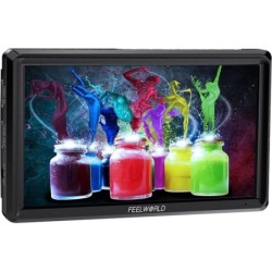 Feelworld Monitor FW568 V3 6" | Monitor compacto con HDMI 4K, soporte LUTs y montaje F970 para cámaras DSLR y mirrorless