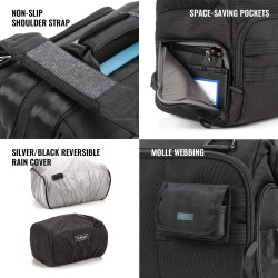 Tenba Bolsa de Hombro Cineluxe V2 16 Negra | Bolsa profesional para cámaras de video y accesorios