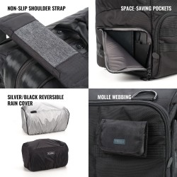 Tenba Bolsa de Hombro Cineluxe V2 21 Negra Hightop | Bolsa de transporte profesional para cámaras de cine y video