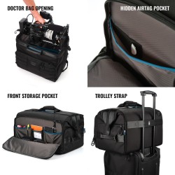 Tenba Bolsa de Hombro Cineluxe V2 21 Negra Hightop | Bolsa de transporte profesional para cámaras de cine y video