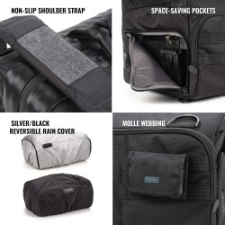 Tenba Bolsa de Hombro Cineluxe V2 21 Negra | Bolsa de transporte profesional para cámaras de cine y video