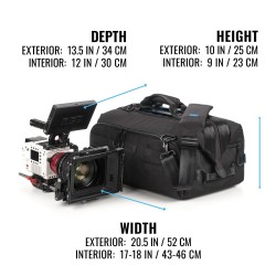 Tenba Bolsa de Hombro Cineluxe V2 21 Negra | Bolsa de transporte profesional para cámaras de cine y video