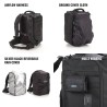 Tenba Mochila Cineluxe V2 16 Negra | Mochila profesional para cámaras de video y accesorios