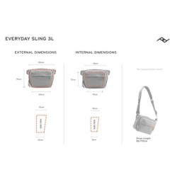 Peak Design Everyday Sling 3L V2 Gris Estuche | Estuche compacto para cámara y accesorios de uso diario