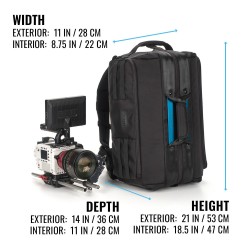 Tenba Mochila Cineluxe V2 21 Negra | Mochila profesional de gran capacidad para cámaras de cine y video