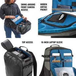 Tenba Mochila Solstice V2 24L Gris | Mochila fotográfica de gran capacidad y protección