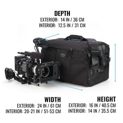 Tenba Bolsa de Hombro Cineluxe V2 24 Negra Hightop | Bolsa de transporte profesional para cámaras de cine y video