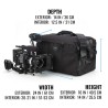 Tenba Bolsa de Hombro Cineluxe V2 24 Negra Hightop | Bolsa de transporte profesional para cámaras de cine y video
