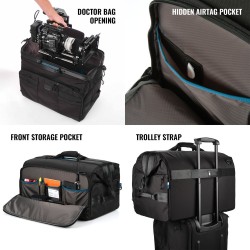 Tenba Bolsa de Hombro Cineluxe V2 24 Negra Hightop | Bolsa de transporte profesional para cámaras de cine y video