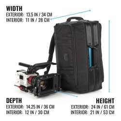Tenba Mochila Cineluxe V2 24 Negra | Mochila profesional de alta capacidad para cine y video