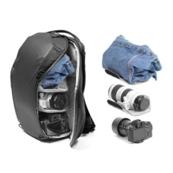 Peak Design Everyday Zip 20L Negra Mochila | Mochila profesional con cierre completo para fotografía y uso diario